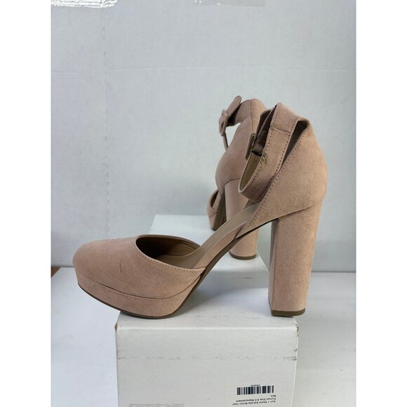 SUN+STONE Women's Rose Micro Estrella Round-Closed Toe Block Heel Pumps Sz 8.5M - Picture 2 of 9